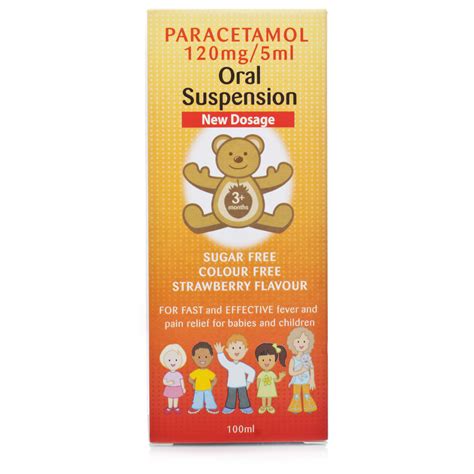 paracetamol mg oral suspension  babies children  months chemist direct