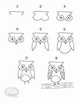 Owl Draw Doodle Step Easy Drawing Owls Drawings Kids Animals Steps Wings Obsession Series Bird Chicacircle Club Un Pages Getting sketch template
