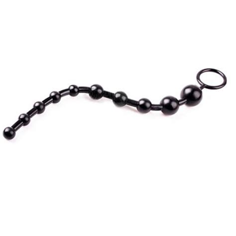 buy orgasm vagina plug play pull ring ball silicone anal beads chain