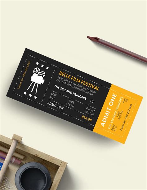 night ticket template  illustrator pages psd publisher word