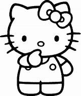 Coloring Pages Emo Kitty Hello Kids sketch template