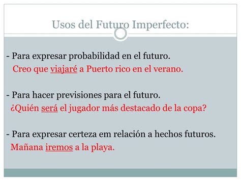 Ppt Futuro Imperfecto De Indicativo Powerpoint Presentation Free