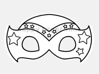 superhero mask printable paper template kids crafts happy paper time