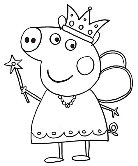 peppa pig coloring page  family  friends print