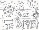 Baptist John Coloring Pages Bible Activity Printables Elizabeth Choose Board sketch template