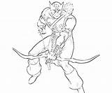 Hawkeye Coloring Pages Getcolorings sketch template