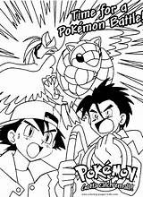 Pokemon Coloring Pages Battle Cartoon Color Printable Kids Ash Characters Print Colouring Brock Sheets Character Birthday Misty Books Grandparents Sheet sketch template