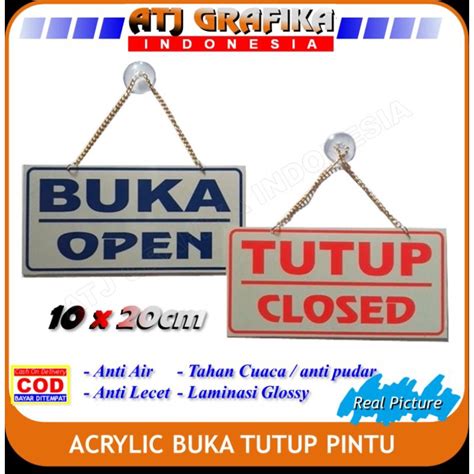 Jual Stiker Buka Tutup Sticker Open Close Akrilik Shopee Indonesia