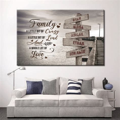 personalized family  canvas custom street sign multi  etsy
