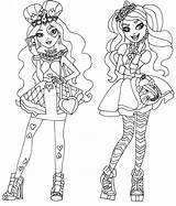 Ever After High Coloring Pages Kitty Lizzie Hearts Cheshire Printable Dragon Color Beauty Print Briar Games Raven Queen Colouring Apple sketch template
