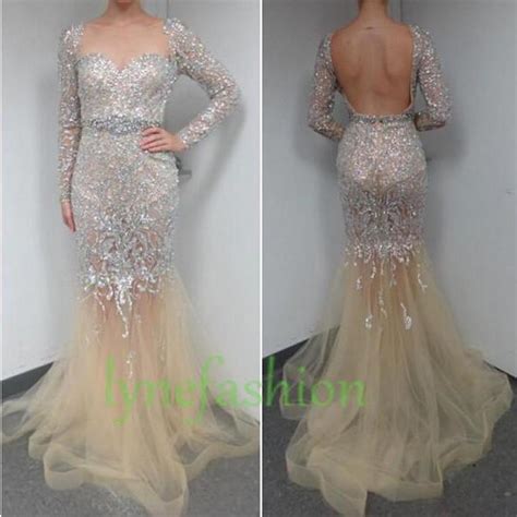 2016 new arrival beaded crystals prom dresses sexy formal dresses party