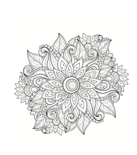 mandala flower coloring pages