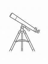 Telescope Coloring Pages Printable Kids Color sketch template