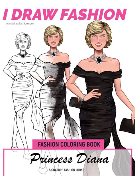 princess diana fashion coloring book  draw fashion