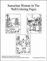 Woman Coloring Well Sunday School Jesus Bible Craft Kids Samaritan Pages Verse Crafts Women Activity Activities Stories Lesson Sheets Games sketch template
