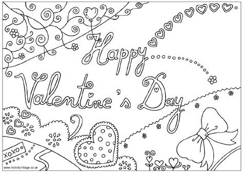 happy valentines day colouring page valentines day coloring page