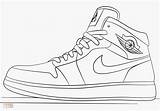 Drawing Shoe Outline Trainers Jordans Kids Colouring Drawings Basketball Albanysinsanity Scbu Coloringhome sketch template