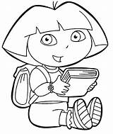 Dora Explorer Mewarnai Gambarnya Simpan Aja Besar Bunda Silahkan Cetak Terbuka Mendownload sketch template