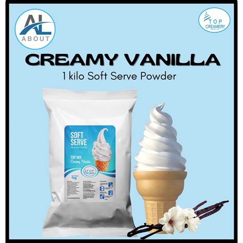 top creamery creamy vanilla topmix soft serve ice cream powder kg