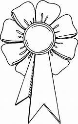 Coloring Award Ribbon Oscar Outline Trophy Drawing Pages Printable Getcolorings Getdrawings sketch template