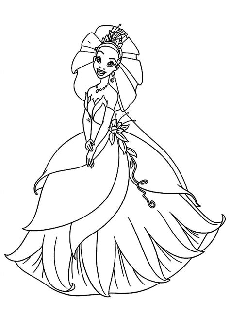 tiana coloring pages to download and print for free