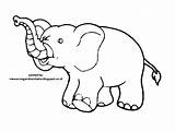 Mewarnai Gajah Sketsa Hewan Hitam Sering Simak Biru Bagian sketch template