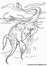 Elasmosaurus Coloring Pages Dinosaur Dinosaurs Swim Clipart Sheet Print Color Comments Animal Library Coloringhome Kids Week sketch template