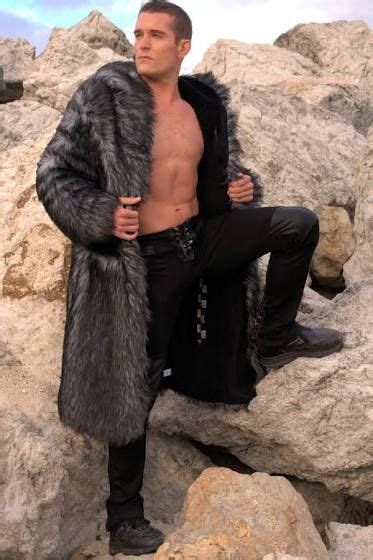 Men Faux Fur Coat Full Length Playa Coat Fur Coats