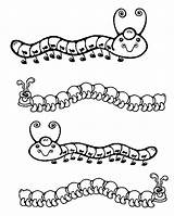 Caterpillar Chenille Printables Worms Preschool Coloriages Colorier Popular Coloringhome sketch template