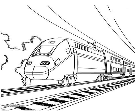 working sheet  bullet train  preschoolers train coloring pages