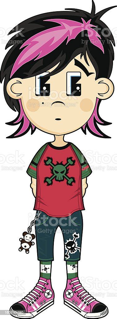 little emo punk girl stock illustration download image now istock
