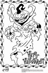 Halloween Coloring Scary Pages Pumpkin Monster Printable Creepy Drawing Colouring Icp Spider Clown Color Print Happy Fun Getdrawings Getcolorings Library sketch template