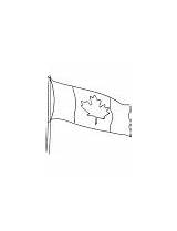 Canada Coloring Map Flag sketch template