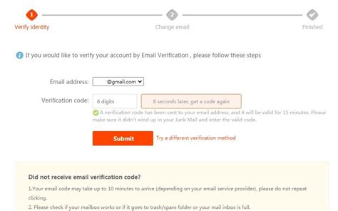 change  aliexpress email guide
