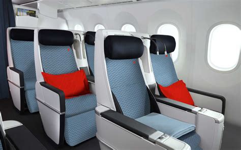 air france unveils  business class cabin complete  lie flat seats    serve bar
