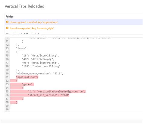 Extension Manifest Ignore Key Applications Without Warnings Opera