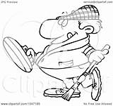 Curling Man Toonaday Clip Outline Royalty Illustration Cartoon Rf 2021 sketch template