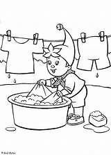 Clothes Washing Coloring Hand Noddy Pages His Hellokids Print Color Cartoon sketch template