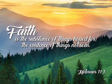 Hebrew 11 1 Faith Is The Substance Of Things Wall Art Canvas Print