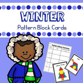 winter pattern blocks cards  melissa moran teachers pay teachers