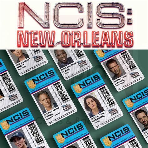 ncis new orleans tv show id badge naval criminal etsy