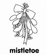 Mistletoe Coloring Pages Christmas sketch template