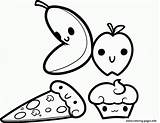Kawaii Coloring Pages Fruits Printable sketch template