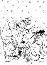 Pooh Winnie Snow Coloring Pages Disney Hellokids Print Color Online sketch template