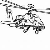 Apache Helicopter sketch template