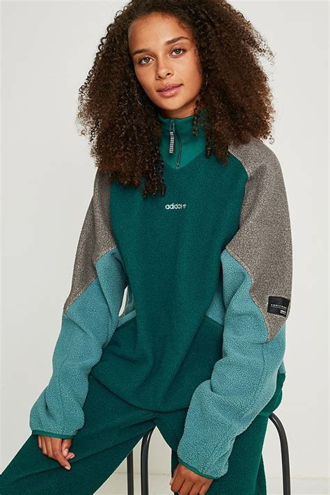 adidas originals eqt green polar fleece jacket fleece jacket adidas hoodies womens