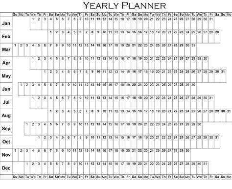 annual planner template  printable templates