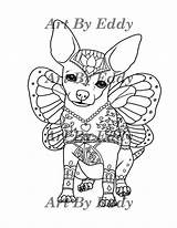 Chihuahua Coloring Single Instant sketch template