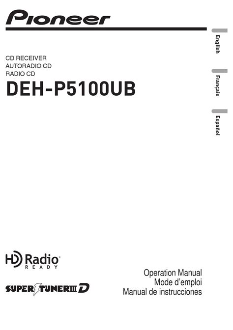 pioneer deh pub radio cd operation manual   manualslib