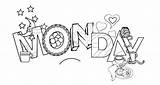Monday Coloring Pages Happy Template sketch template